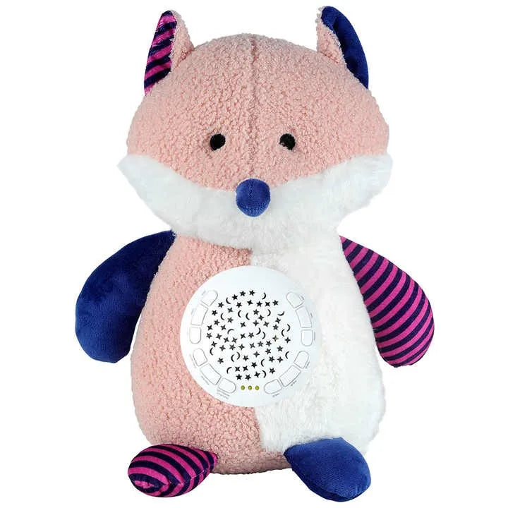 Plush Baby Fox Doll with Soothing Sounds and Light Projection, 31-50cm