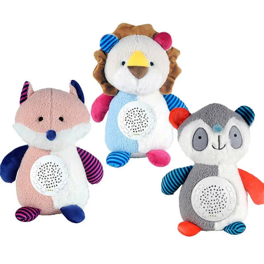 Plush Baby Fox Doll with Soothing Sounds and Light Projection, 31-50cm