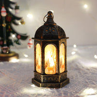 HKM-488787 Hexagonal Portable Cartoon Night Lamp Decorations - Red Old Man, Bronze Deer, Retro Silver Old Man, White Snowman
