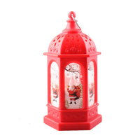 HKM-488787 Hexagonal Portable Cartoon Night Lamp Decorations - Red Old Man, Bronze Deer, Retro Silver Old Man, White Snowman