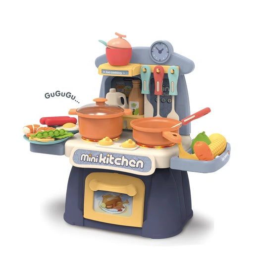KTX-488851 Children's Little Chef Pretend Play Bo Mini Kitchen Set for Role Play Cooking Fun
