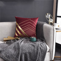 HKM-488851 Light Luxury American Style Embroidered Patch Leather Pillow - Multiple Colors Available