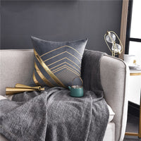 HKM-488851 Light Luxury American Style Embroidered Patch Leather Pillow - Multiple Colors Available