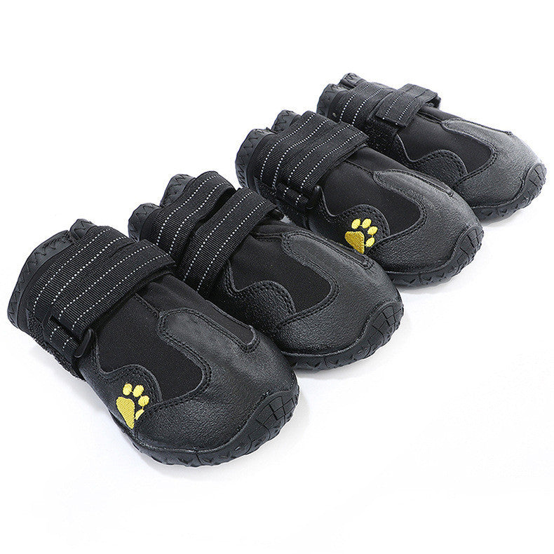HKM-488851 Waterproof Non-Slip Rubber Dog Boots for All Sizes - 4 Pack Set