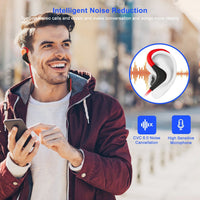 HKM-488915 Sweatproof Wireless Sport Earphones with Noise Cancellation and In-Line Mic for Running and Hiking