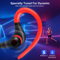 HKM-488915 Sweatproof Wireless Sport Earphones with Noise Cancellation and In-Line Mic for Running and Hiking