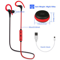 HKM-488915 Sweatproof Wireless Sport Earphones with Noise Cancellation and In-Line Mic for Running and Hiking