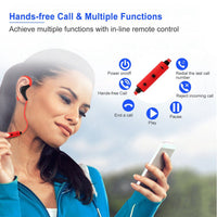 HKM-488915 Sweatproof Wireless Sport Earphones with Noise Cancellation and In-Line Mic for Running and Hiking