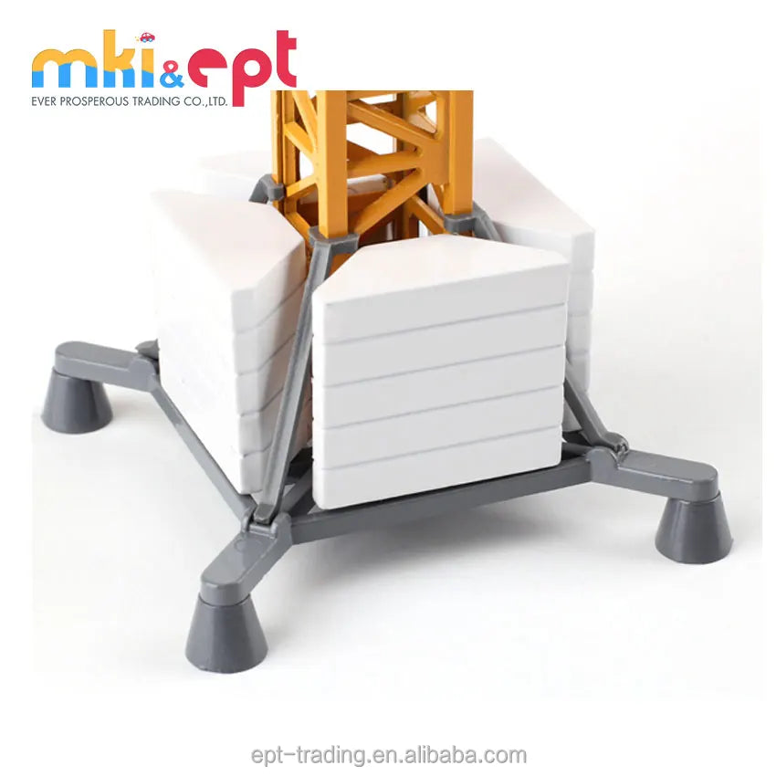 HKM-488979 Diecast 1:50 Scale Tower Crane Toy - Construction Vehicle for Kids Age 2 to 7