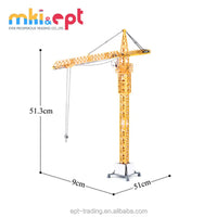 HKM-488979 Diecast 1:50 Scale Tower Crane Toy - Construction Vehicle for Kids Age 2 to 7