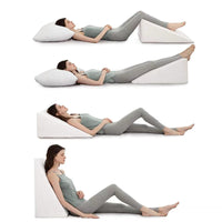 HKM-488979 Triangle Sponge Leaning Cushion with Removable and Washable Cover for Waist and Bedside Support