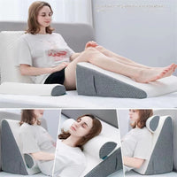 HKM-488979 Triangle Sponge Leaning Cushion with Removable and Washable Cover for Waist and Bedside Support