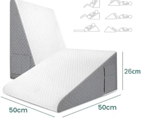 HKM-488979 Triangle Sponge Leaning Cushion with Removable and Washable Cover for Waist and Bedside Support