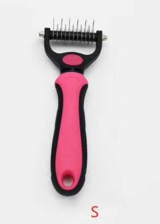HKM-489107 Stainless Steel Pet Knot Opening Comb - Small & Large Sizes in Blue, Pink, Orange, Green
