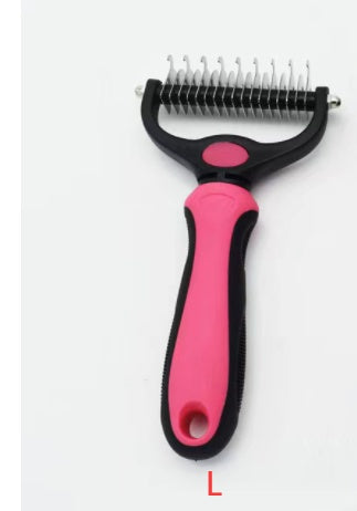 HKM-489107 Stainless Steel Pet Knot Opening Comb - Small & Large Sizes in Blue, Pink, Orange, Green
