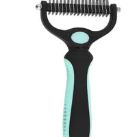 HKM-489107 Stainless Steel Pet Knot Opening Comb - Small & Large Sizes in Blue, Pink, Orange, Green