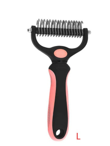 HKM-489107 Stainless Steel Pet Knot Opening Comb - Small & Large Sizes in Blue, Pink, Orange, Green
