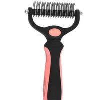HKM-489107 Stainless Steel Pet Knot Opening Comb - Small & Large Sizes in Blue, Pink, Orange, Green