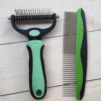HKM-489107 Stainless Steel Pet Knot Opening Comb - Small & Large Sizes in Blue, Pink, Orange, Green