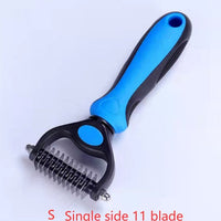 HKM-489107 Stainless Steel Pet Knot Opening Comb - Small & Large Sizes in Blue, Pink, Orange, Green