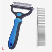 HKM-489107 Stainless Steel Pet Knot Opening Comb - Small & Large Sizes in Blue, Pink, Orange, Green