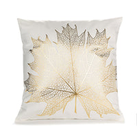 HKM-489171 Bronzing Short Plush Sofa Cushion Cover - 45x45cm, Black and Gold Variants