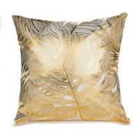 HKM-489171 Bronzing Short Plush Sofa Cushion Cover - 45x45cm, Black and Gold Variants