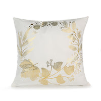 HKM-489171 Bronzing Short Plush Sofa Cushion Cover - 45x45cm, Black and Gold Variants