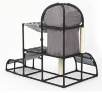 HKM-489171 Multi-Purpose Cat Climbing Frame with Sisal Rope and Combination Nest, 107x80x120 cm