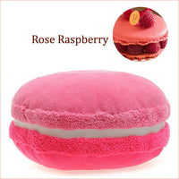 HKM-489235 French Macaron Round Cake Plush Pillow Cushion, 37x37x15cm with PP Cotton Filling