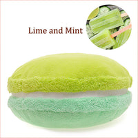 HKM-489235 French Macaron Round Cake Plush Pillow Cushion, 37x37x15cm with PP Cotton Filling