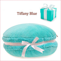 HKM-489235 French Macaron Round Cake Plush Pillow Cushion, 37x37x15cm with PP Cotton Filling