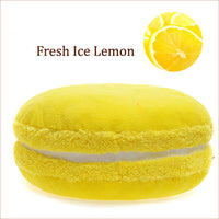 HKM-489235 French Macaron Round Cake Plush Pillow Cushion, 37x37x15cm with PP Cotton Filling
