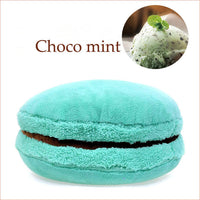 HKM-489235 French Macaron Round Cake Plush Pillow Cushion, 37x37x15cm with PP Cotton Filling