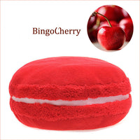 HKM-489235 French Macaron Round Cake Plush Pillow Cushion, 37x37x15cm with PP Cotton Filling