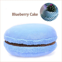 HKM-489235 French Macaron Round Cake Plush Pillow Cushion, 37x37x15cm with PP Cotton Filling