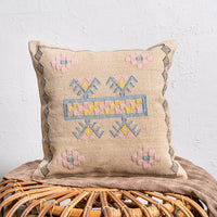 HKM-489299 Handmade Moroccan Pillow Cushion for Bay Window, Sofa, or Bed – Bohemian Style 45x45cm & 30x50cm Options
