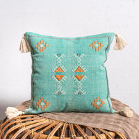 HKM-489299 Handmade Moroccan Pillow Cushion for Bay Window, Sofa, or Bed – Bohemian Style 45x45cm & 30x50cm Options