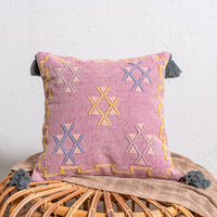 HKM-489299 Handmade Moroccan Pillow Cushion for Bay Window, Sofa, or Bed – Bohemian Style 45x45cm & 30x50cm Options