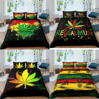HKM-489491 Digital Plant and Flower Quilt Cover Set in Multiple Sizes and Designs