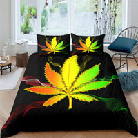 HKM-489491 Digital Plant and Flower Quilt Cover Set in Multiple Sizes and Designs