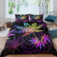 HKM-489491 Digital Plant and Flower Quilt Cover Set in Multiple Sizes and Designs