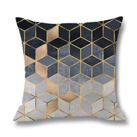 HKM-489555 Colorful Geometric Linen Pillow Cover 45x45cm in Multiple Designs