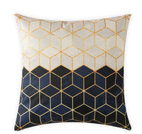 HKM-489555 Colorful Geometric Linen Pillow Cover 45x45cm in Multiple Designs
