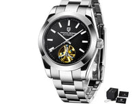 HKM-489683 Men's Waterproof Automatic Mechanical Watch with Stainless Steel Strap - 100m Depth Rating