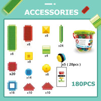 HKM-489747 Creative Building Block Set for Kids - 30 Pieces Stacking Modeling Toys in Tote Drum