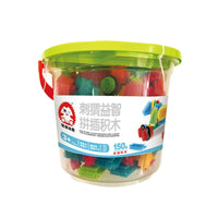 HKM-489747 Creative Building Block Set for Kids - 30 Pieces Stacking Modeling Toys in Tote Drum
