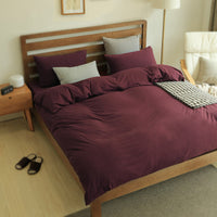 HKM-489939 Cotton Four Piece Bedding Set in Various Sizes - Soft and Cozy Mattress Cover, Quilt Cover, and Pillow Cases