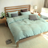 HKM-489939 Cotton Four Piece Bedding Set in Various Sizes - Soft and Cozy Mattress Cover, Quilt Cover, and Pillow Cases