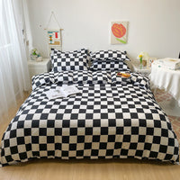 HKM-490003 Aloe Cotton Four-Piece Bedding Set with Floral Patterns in Multiple Sizes